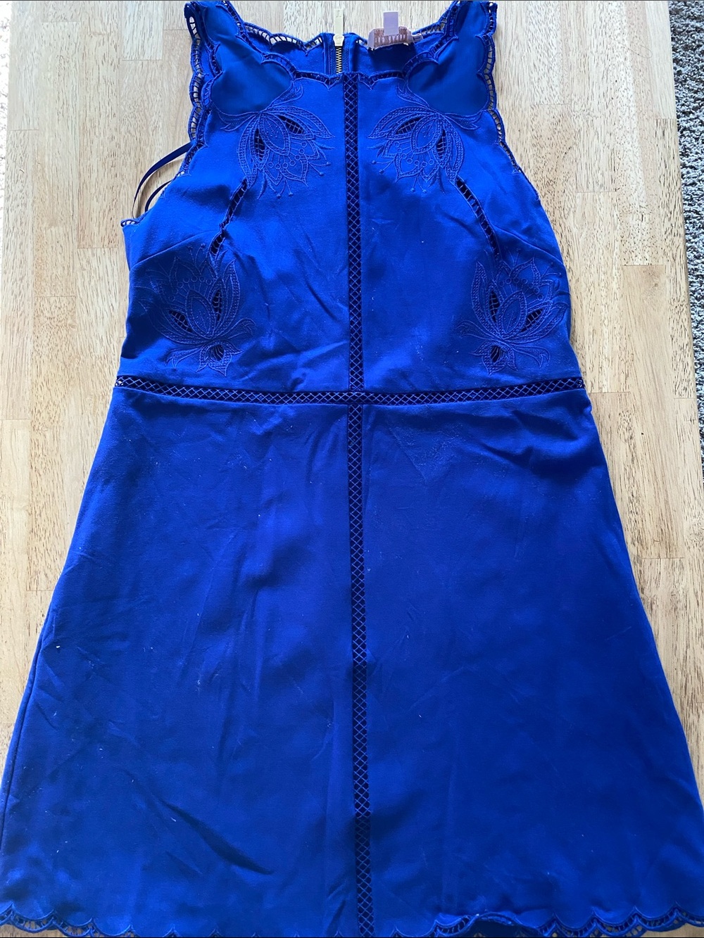 Ted Baker London Cobalt Blue Lace-Trim Dress